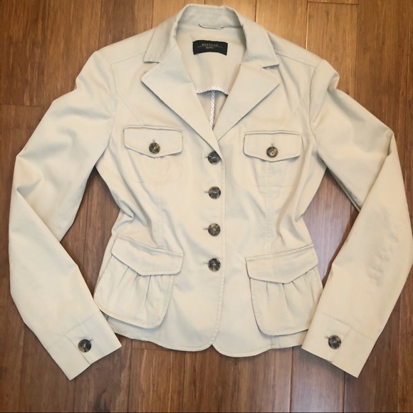 MaxMara Jackets & Blazers - MaxMara Weekend Khaki Tailored Blazer Jacket